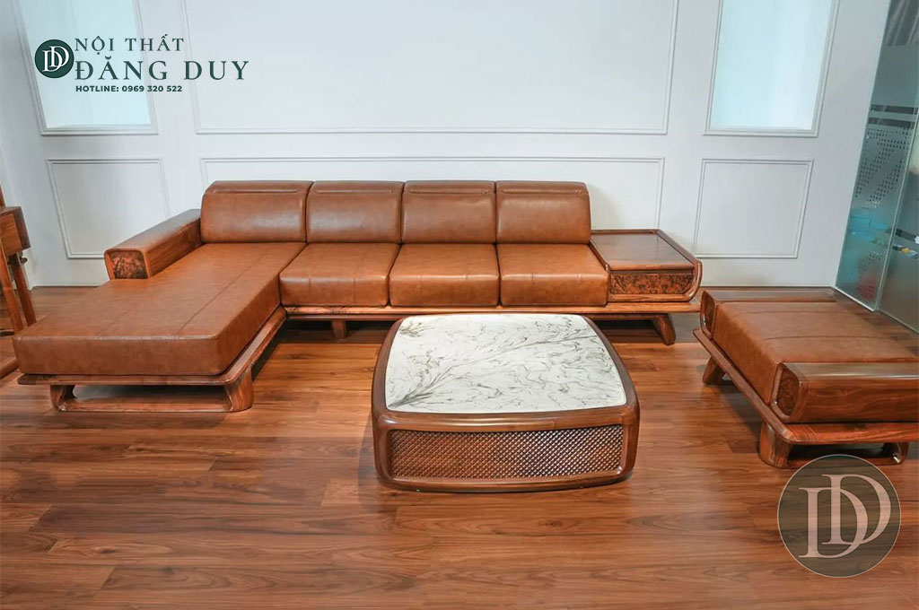 Phối hợp hài hòa giữa gỗ óc chó và các vật liệu cao cấp khác
