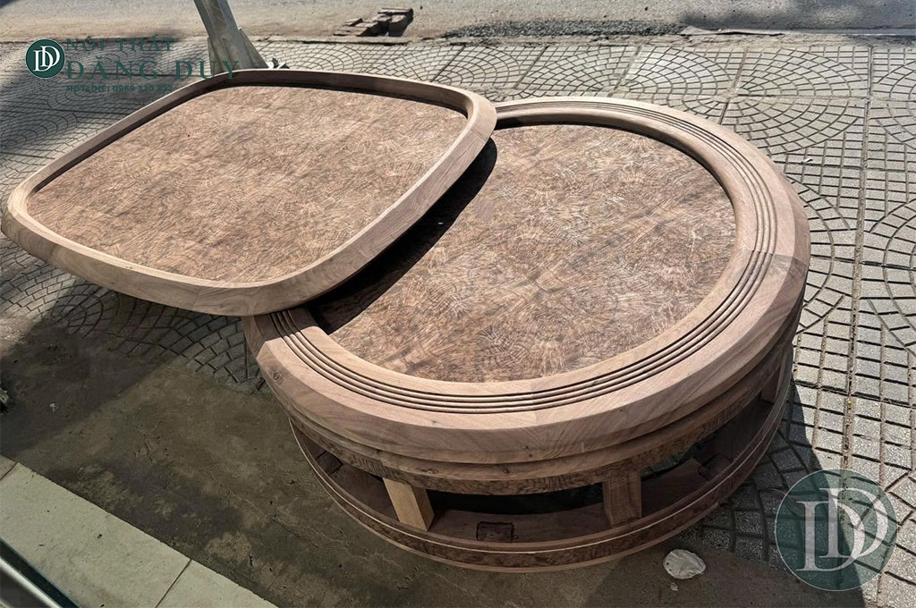 Thi công sofa gỗ óc chó